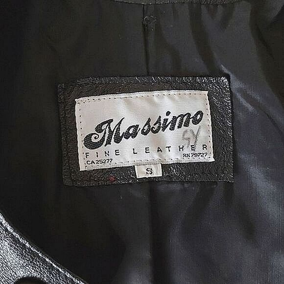 Vtg Massimo black suede and leather paneled jacket - Picture 3 of 12